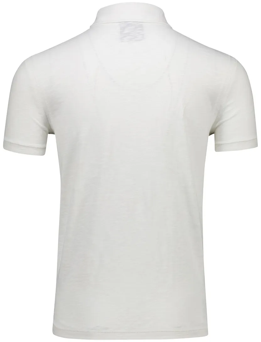 Aeronautica Militare polo wit gemeleerd Regular Fit