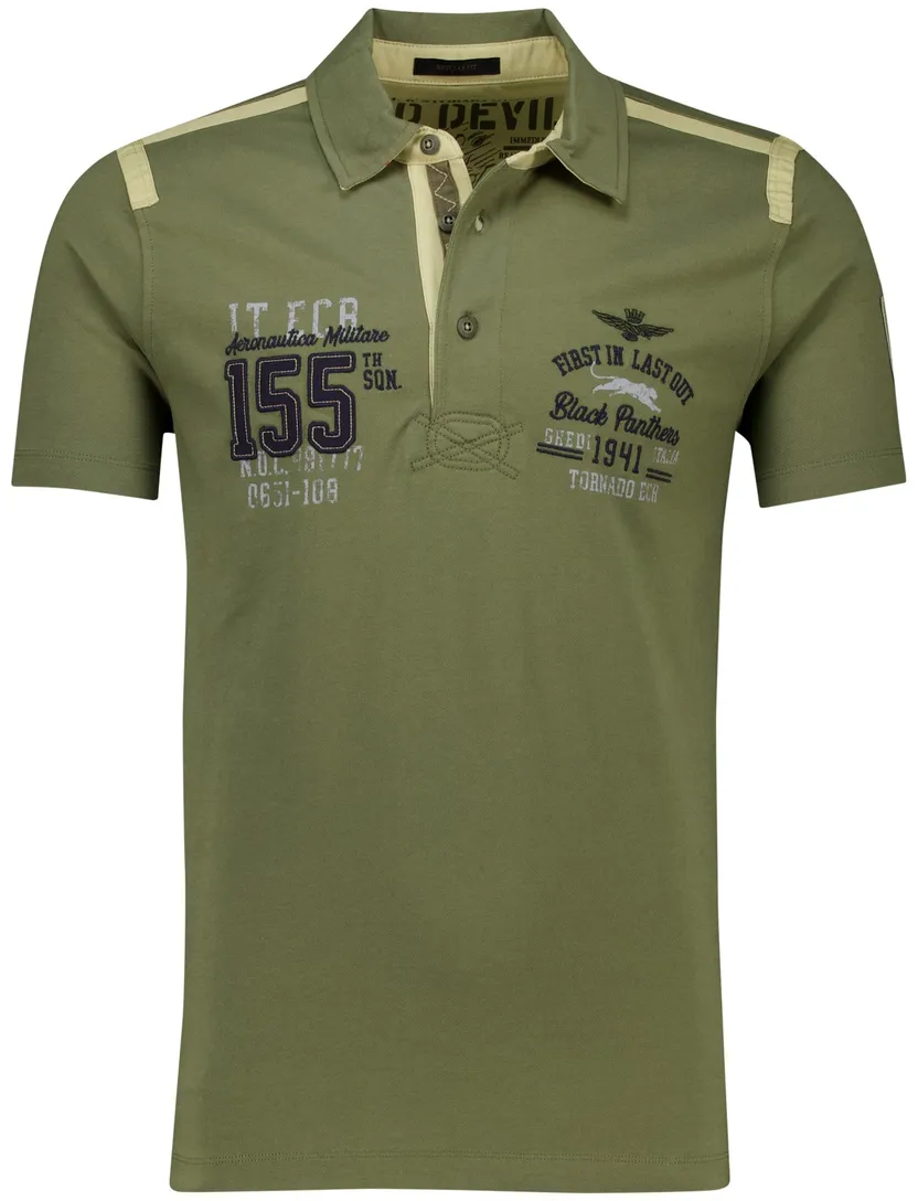 Aeronautica Militare polo groen opdruk