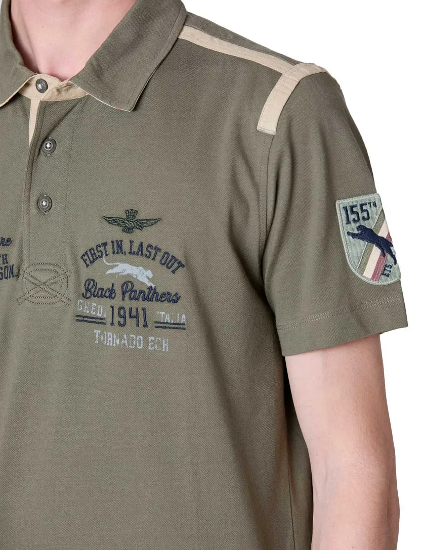 Aeronautica Militare polo groen opdruk