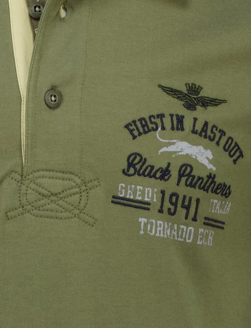 Aeronautica Militare polo groen opdruk