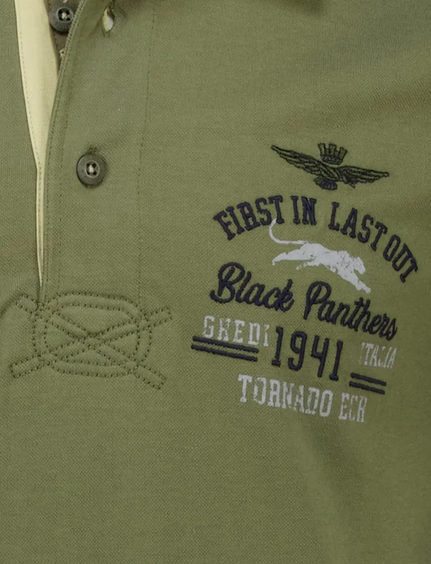 Aeronautica Militare polo groen opdruk