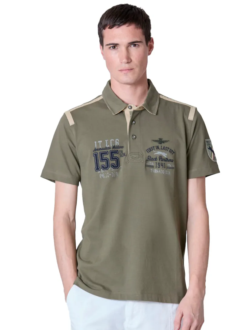Aeronautica Militare polo groen opdruk