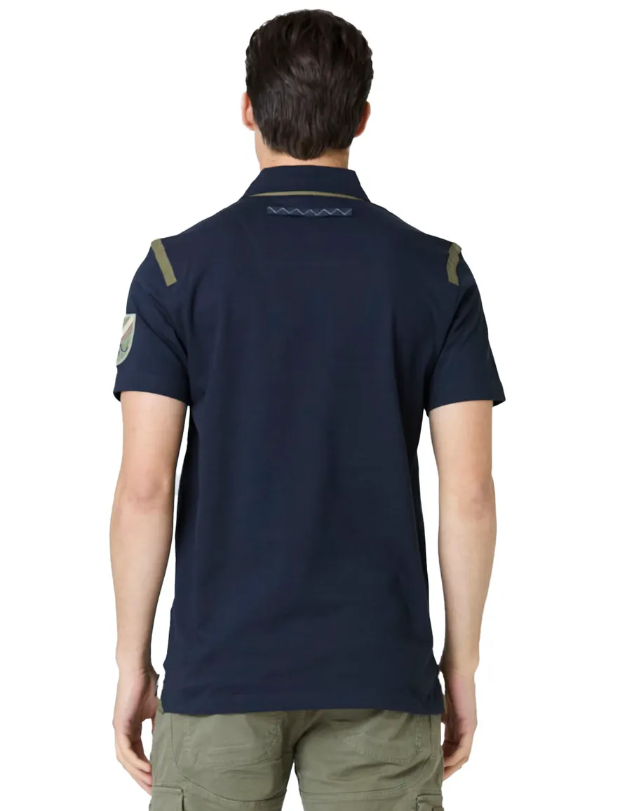 Aeronautica Militare polo donkerblauw katoen
