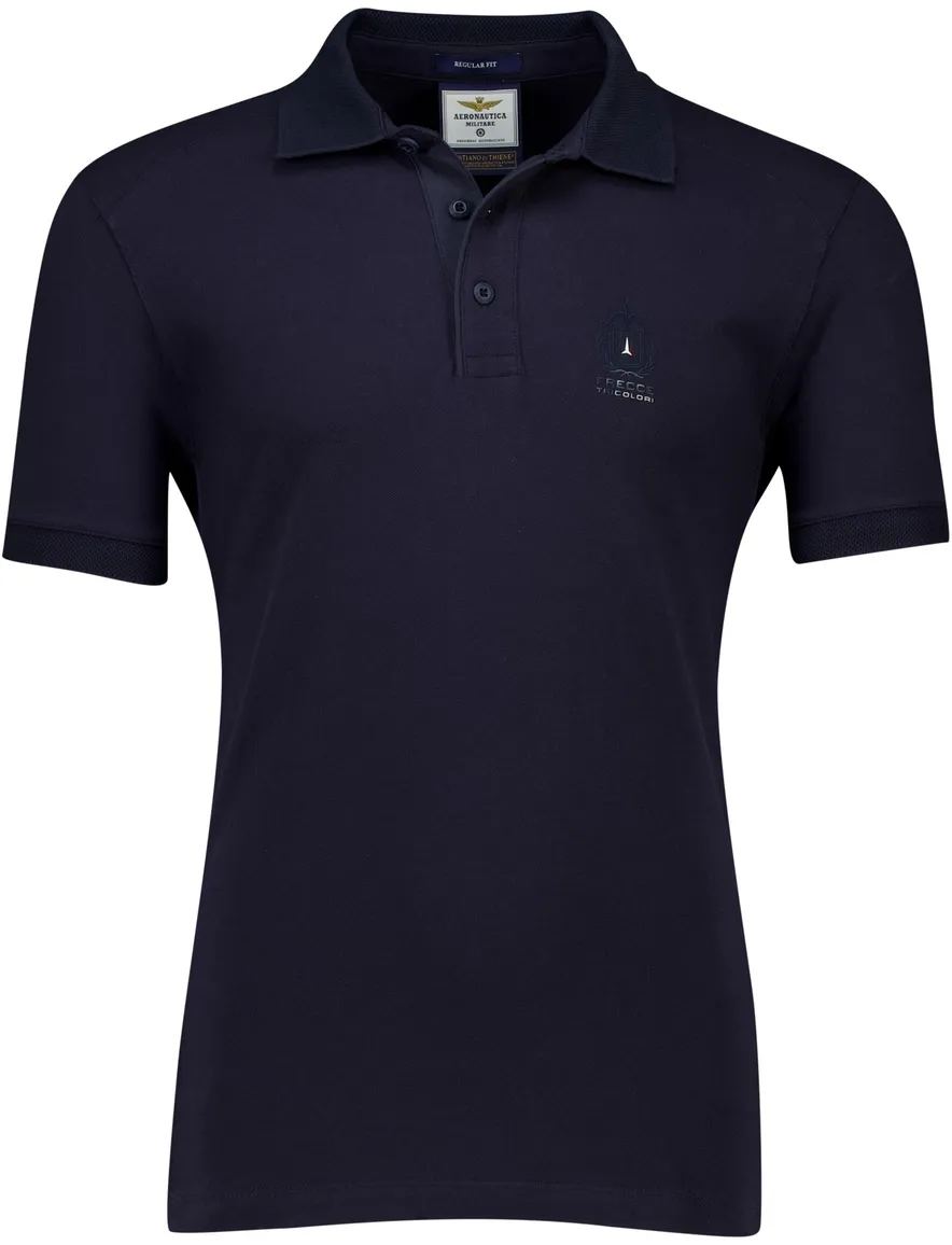 Aeronautica Militare polo donkerblauw effen