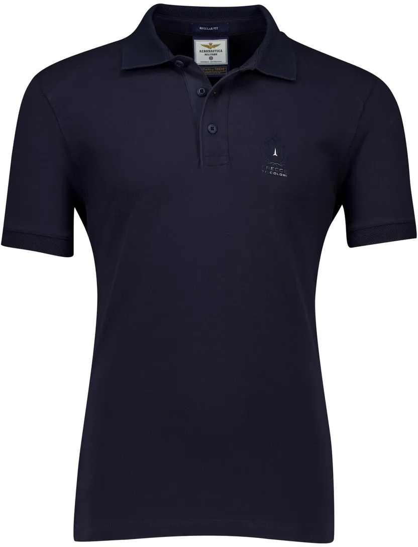 Aeronautica Militare polo effen donkerblauw