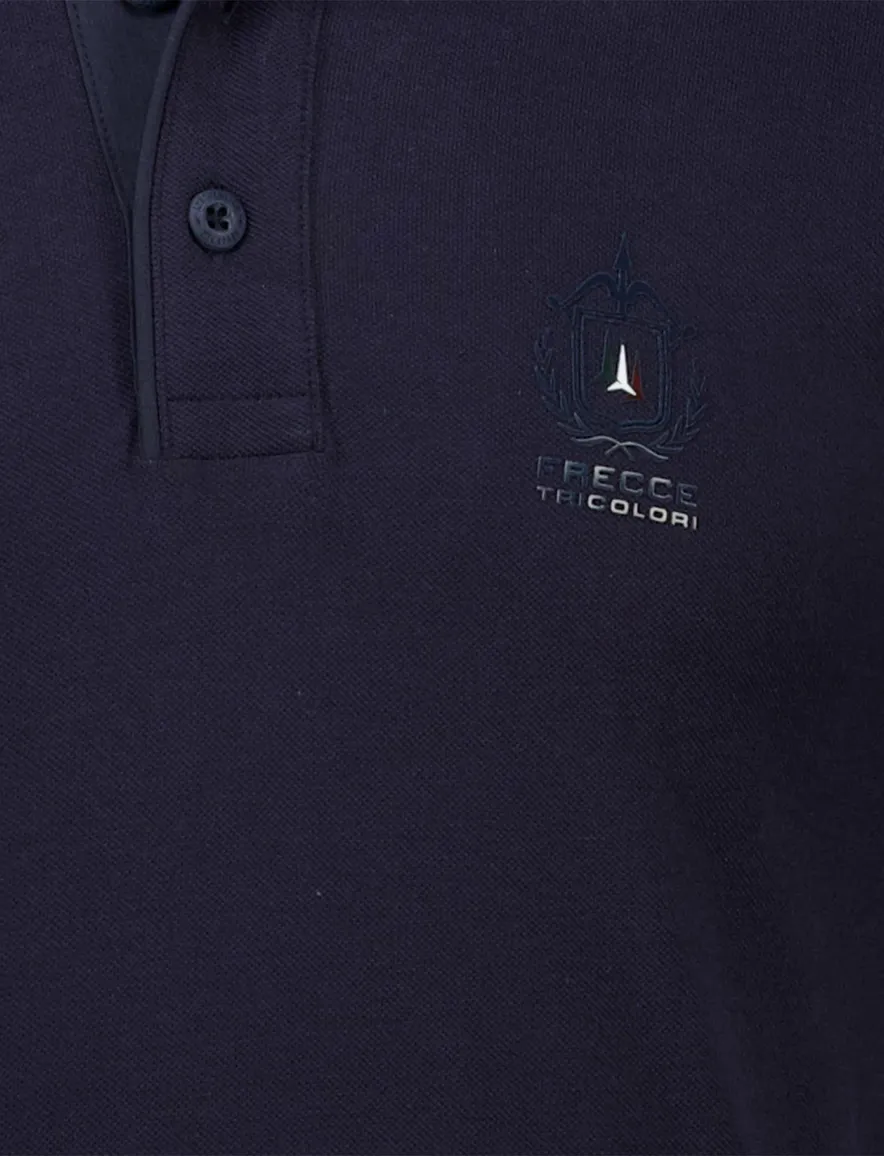 Aeronautica Militare polo donkerblauw effen