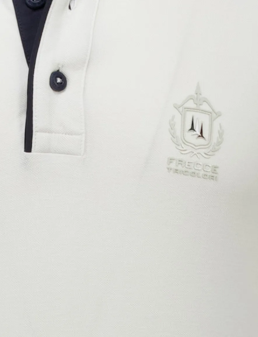 Aeronautica Militare polo wit korte mouw