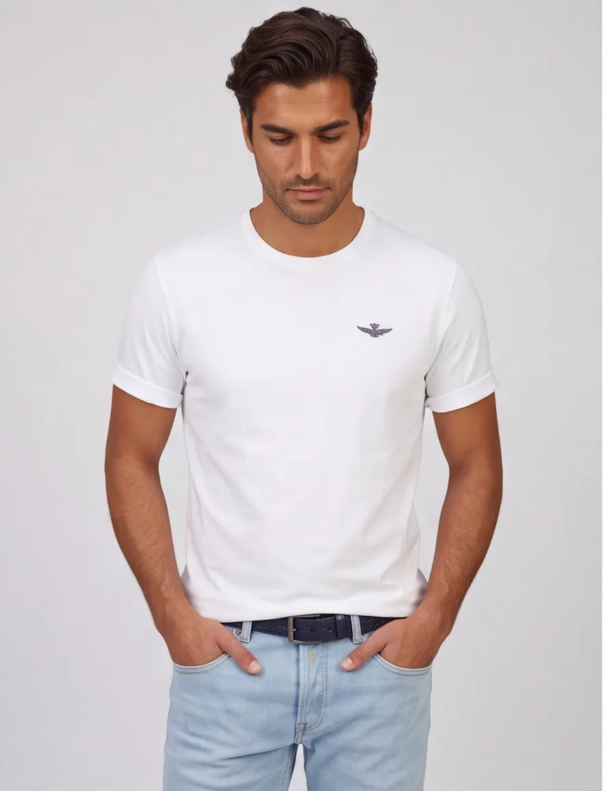 Aeronautica Militare T-shirt wit effen