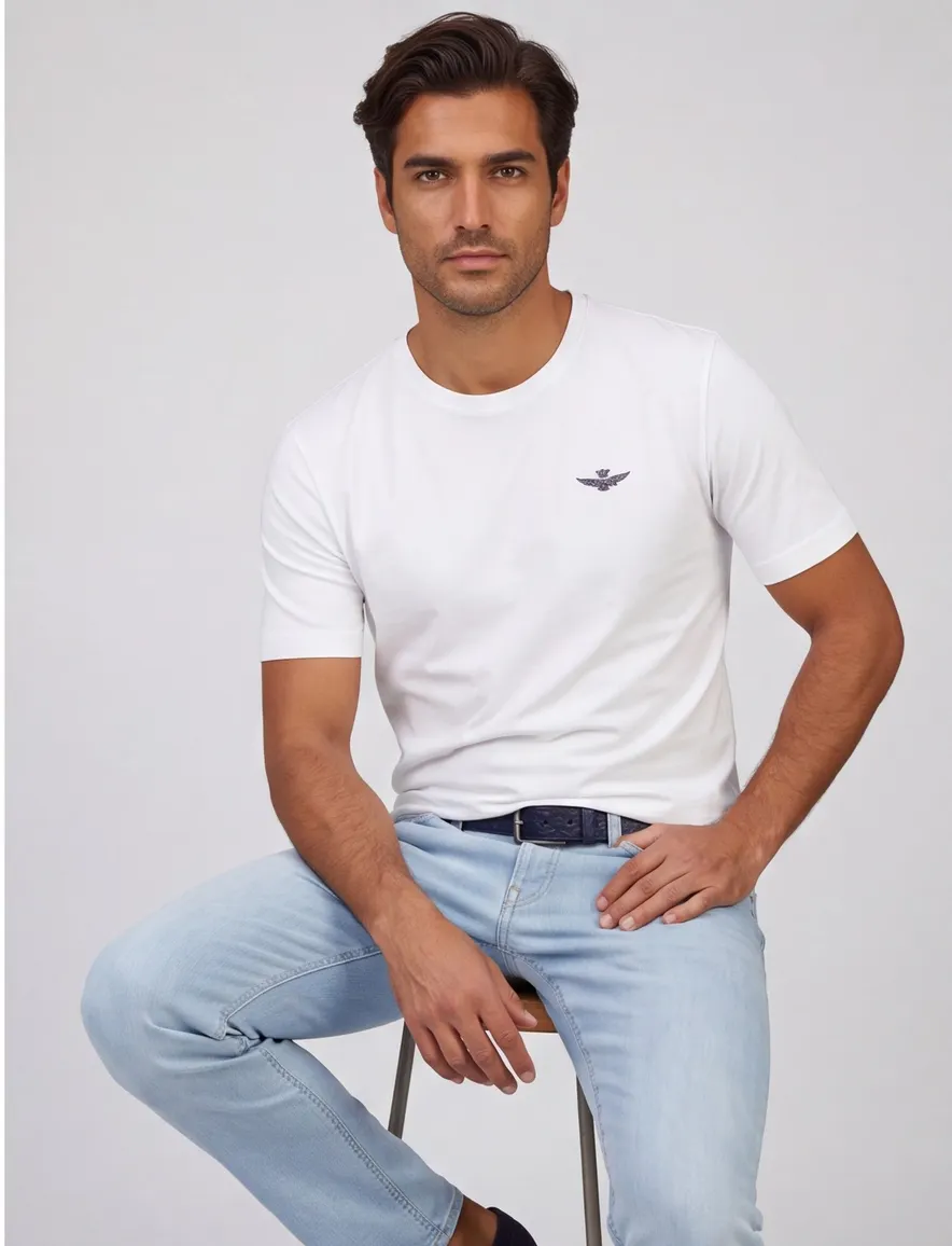 Aeronautica Militare T-shirt wit effen