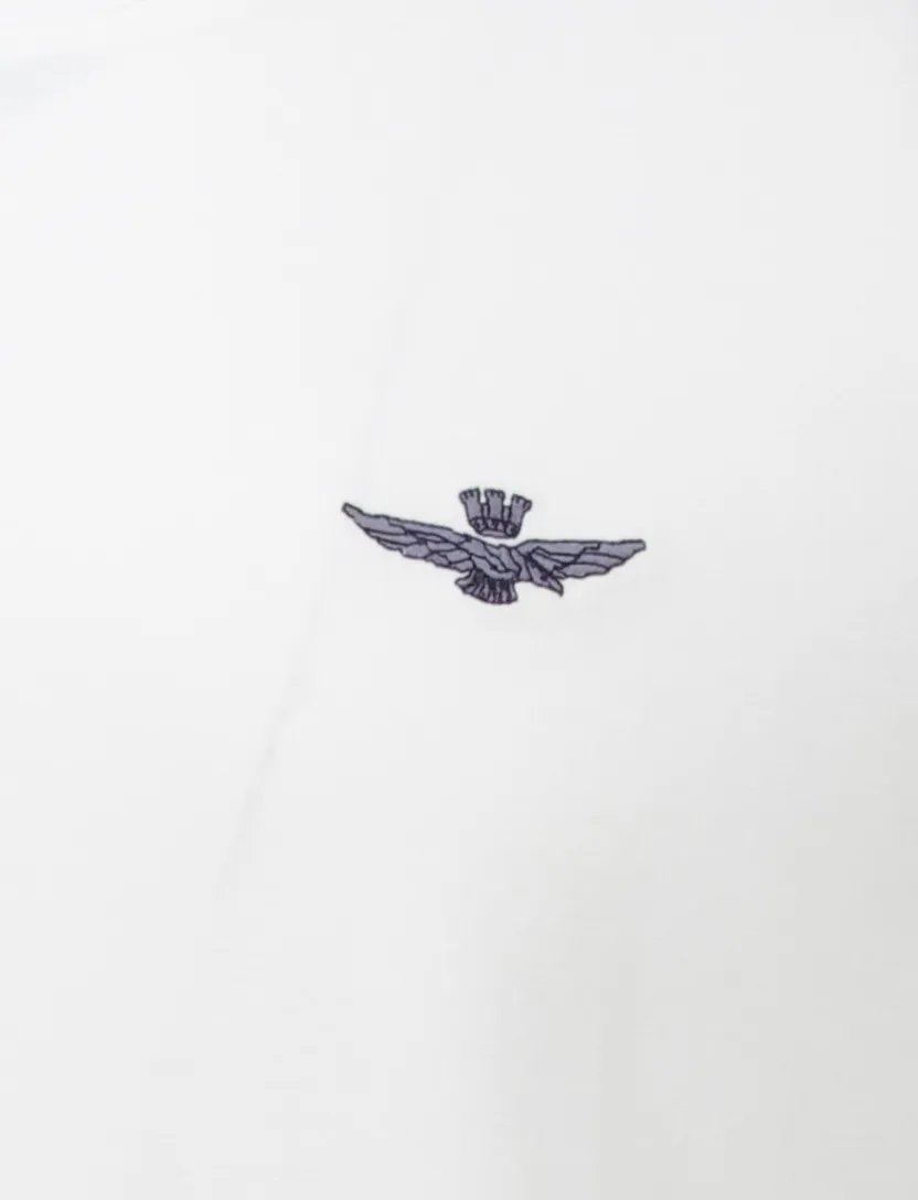 Aeronautica Militare T-shirt wit effen ronde hals
