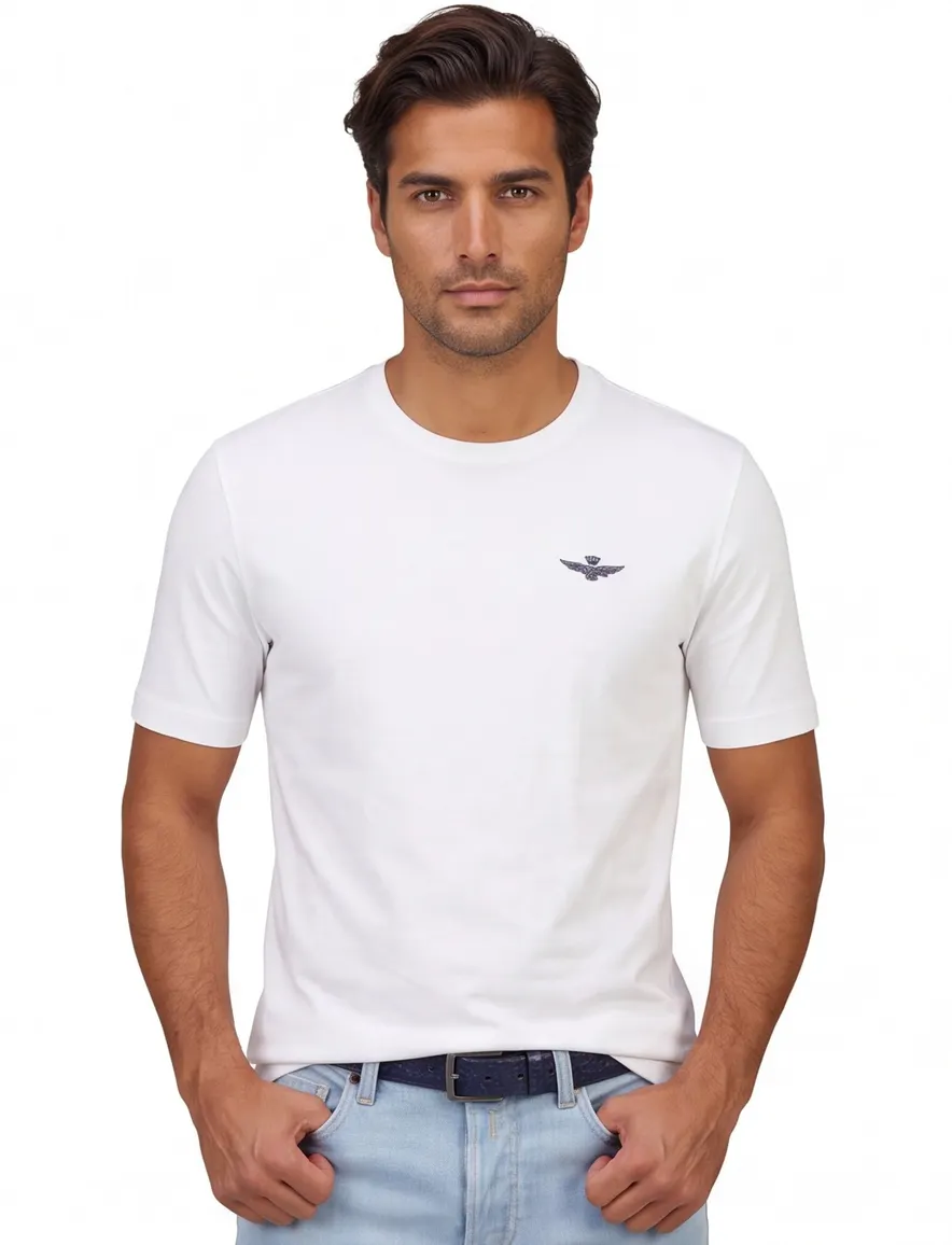 Aeronautica Militare T-shirt wit effen korte mouw