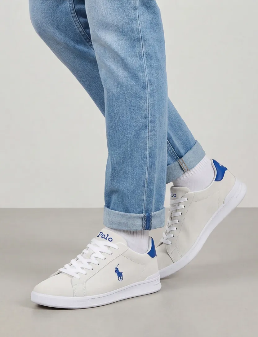 Polo Ralph Lauren sneakers wit met donkerblauw geprint