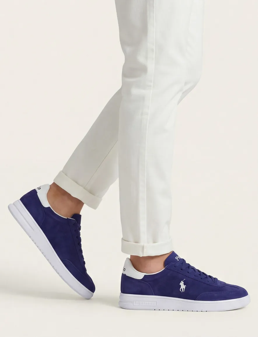 Polo Ralph Lauren sneakers blauw met wit geprint