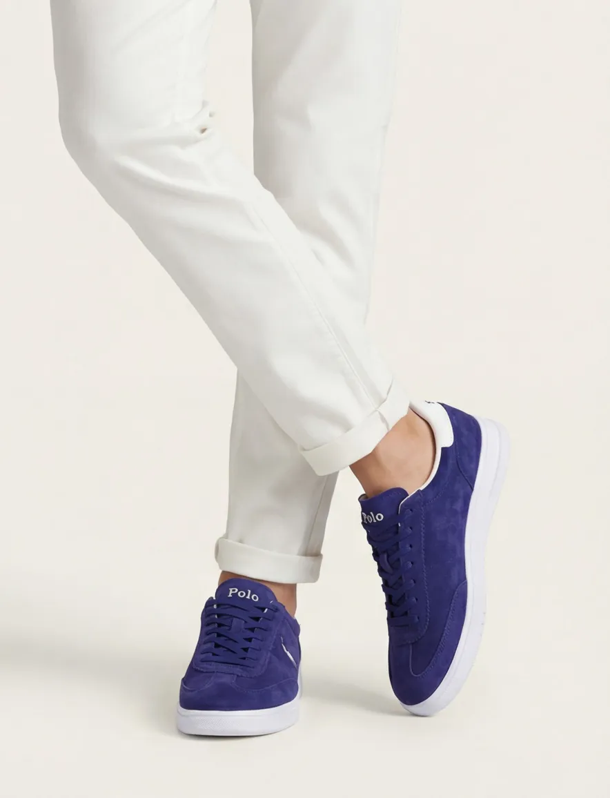 Polo Ralph Lauren sneakers blauw met wit geprint