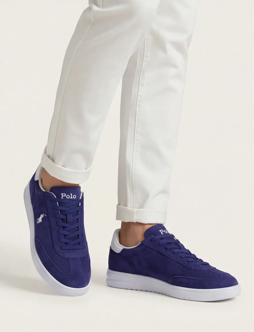 Polo Ralph Lauren sneakers blauw met wit geprint