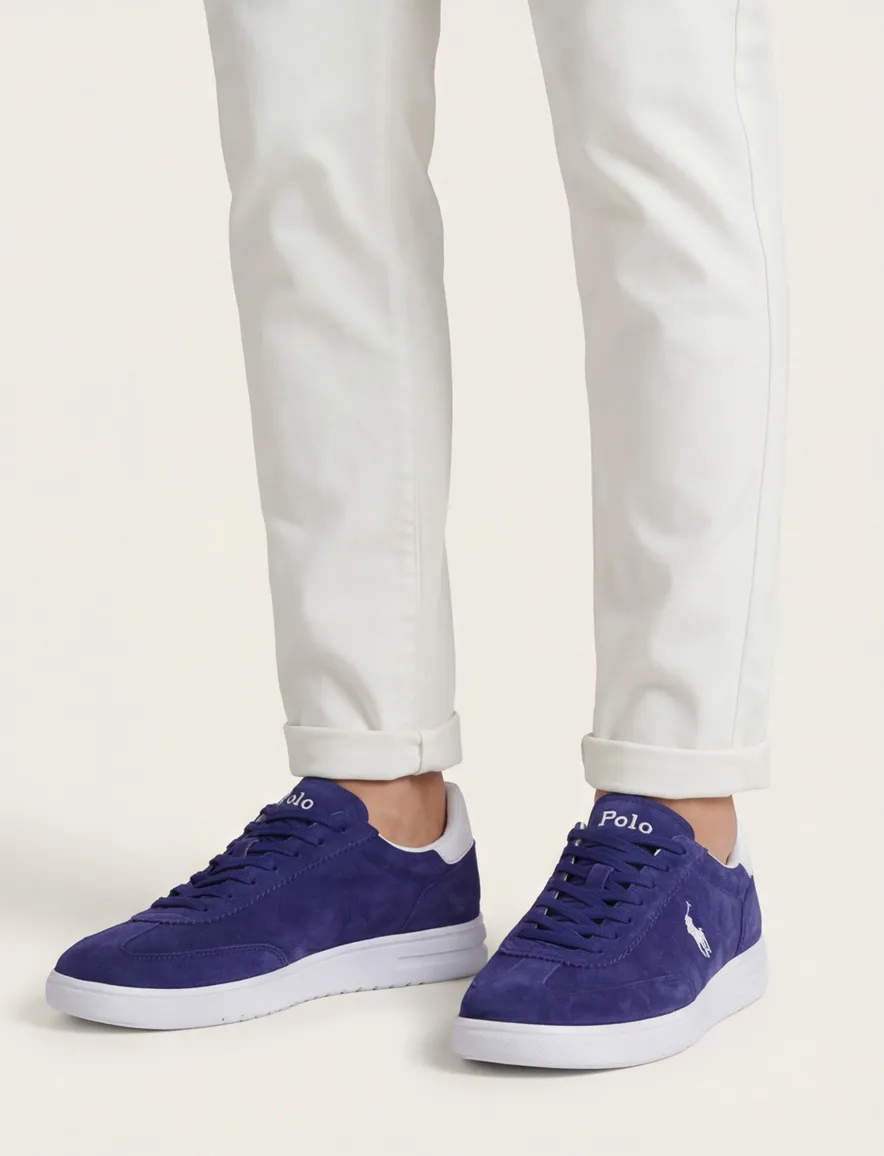 Polo Ralph Lauren sneakers blauw met wit geprint