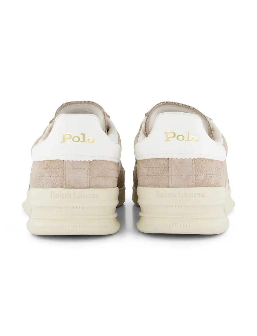 Polo Ralph Lauren sneakers beige wit met logo