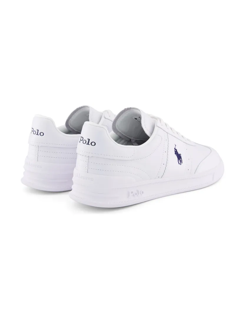 Polo Ralph Lauren lage leren sneakers wit effen
