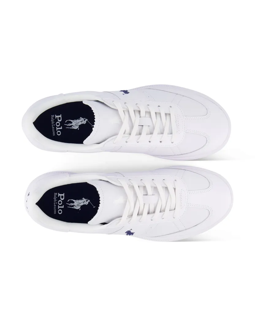 Polo Ralph Lauren lage leren sneakers wit effen