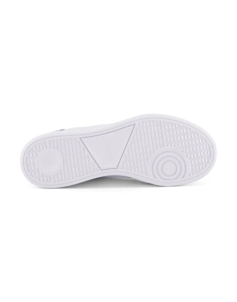 Polo Ralph Lauren lage leren sneakers wit effen