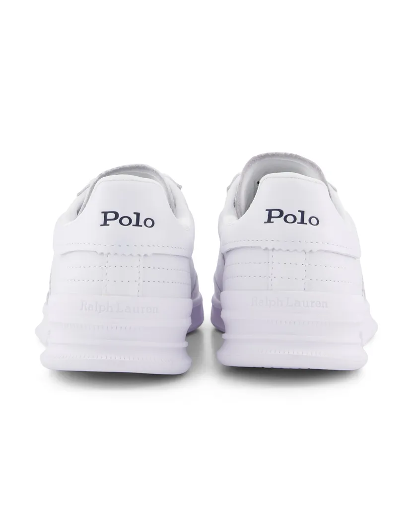 Polo Ralph Lauren lage leren sneakers wit effen