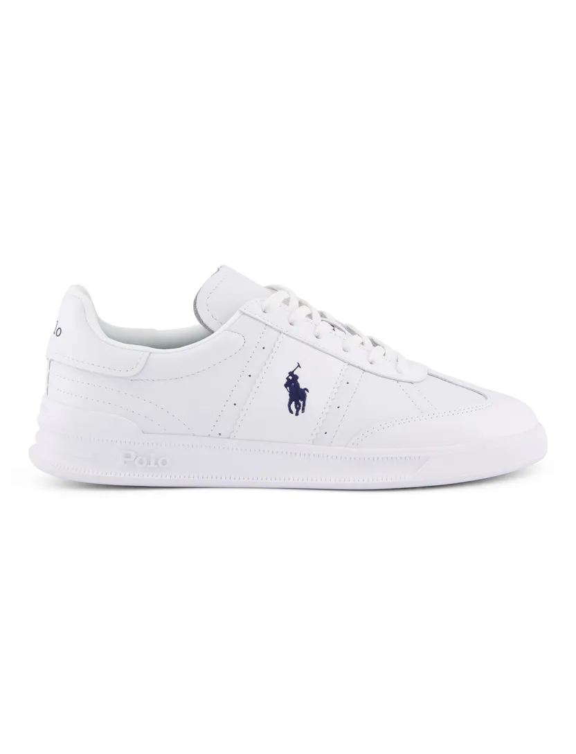 Polo Ralph Lauren lage leren sneakers wit effen