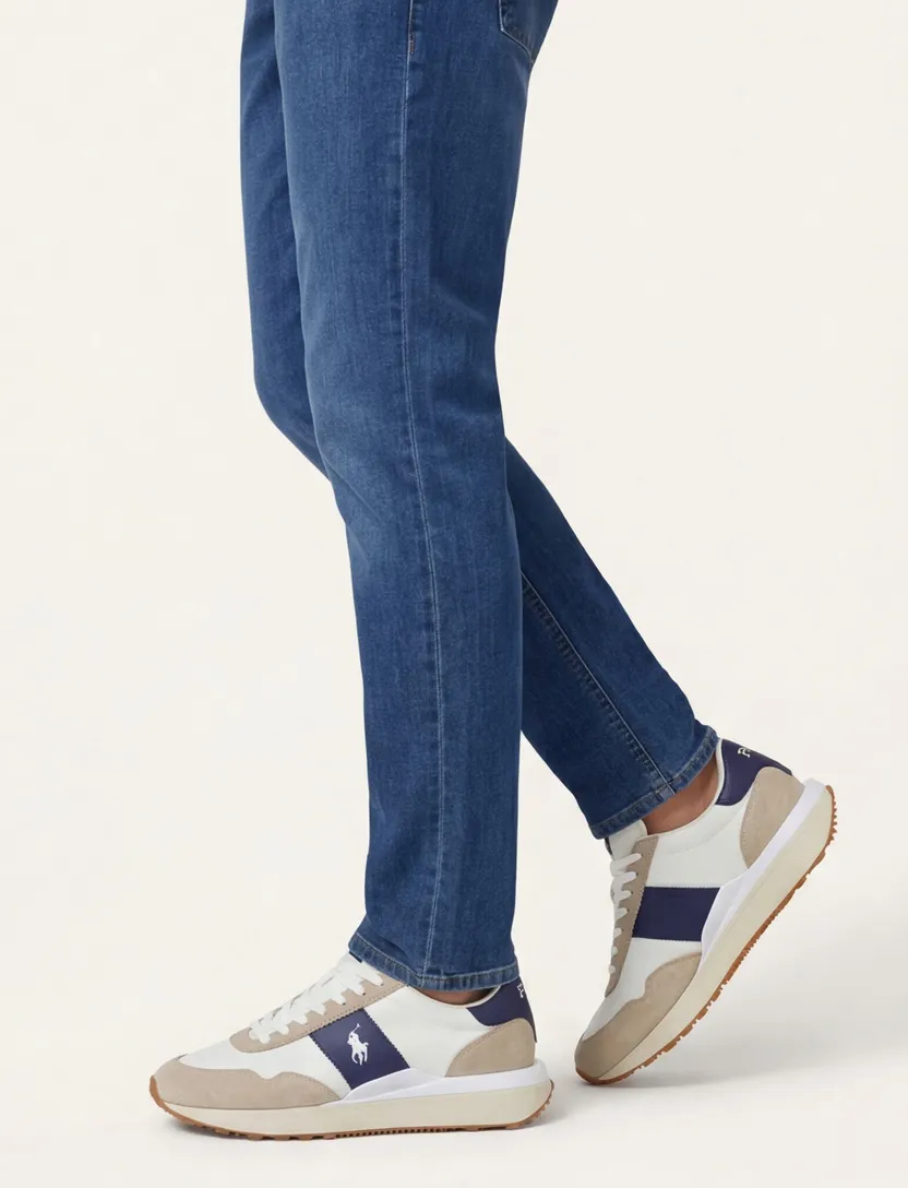 Polo Ralph Lauren sneakers wit navy en beige