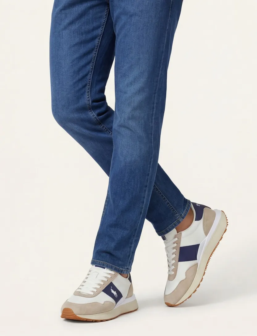 Polo Ralph Lauren sneakers wit navy en beige