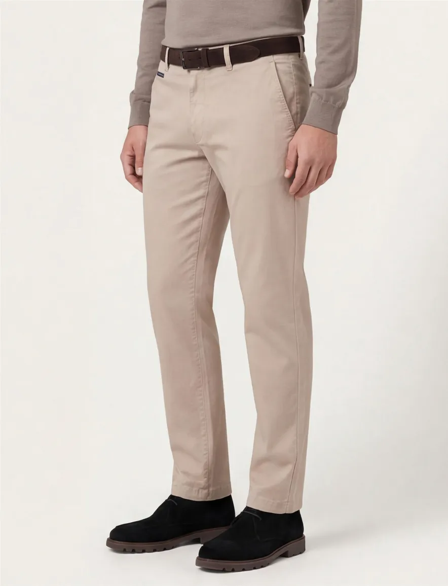 katoenen broek beige Gardeur Benny