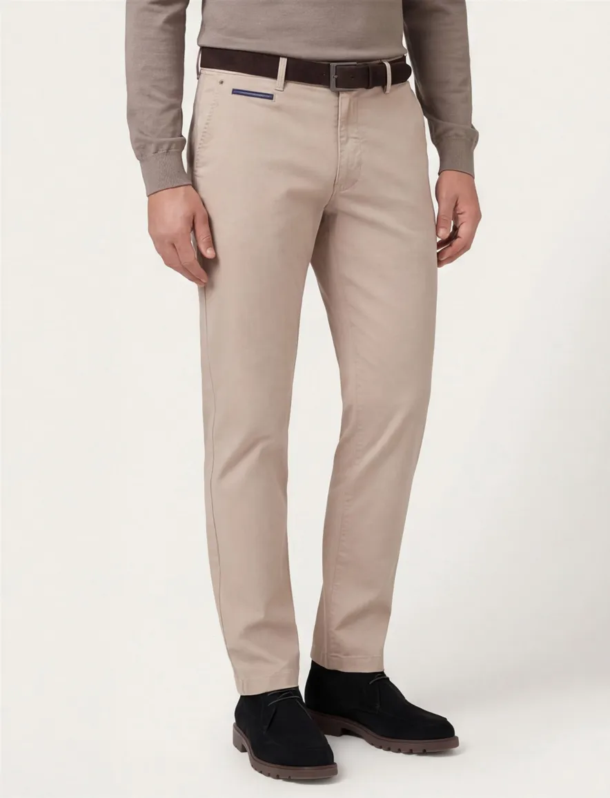 katoenen broek beige Gardeur Benny