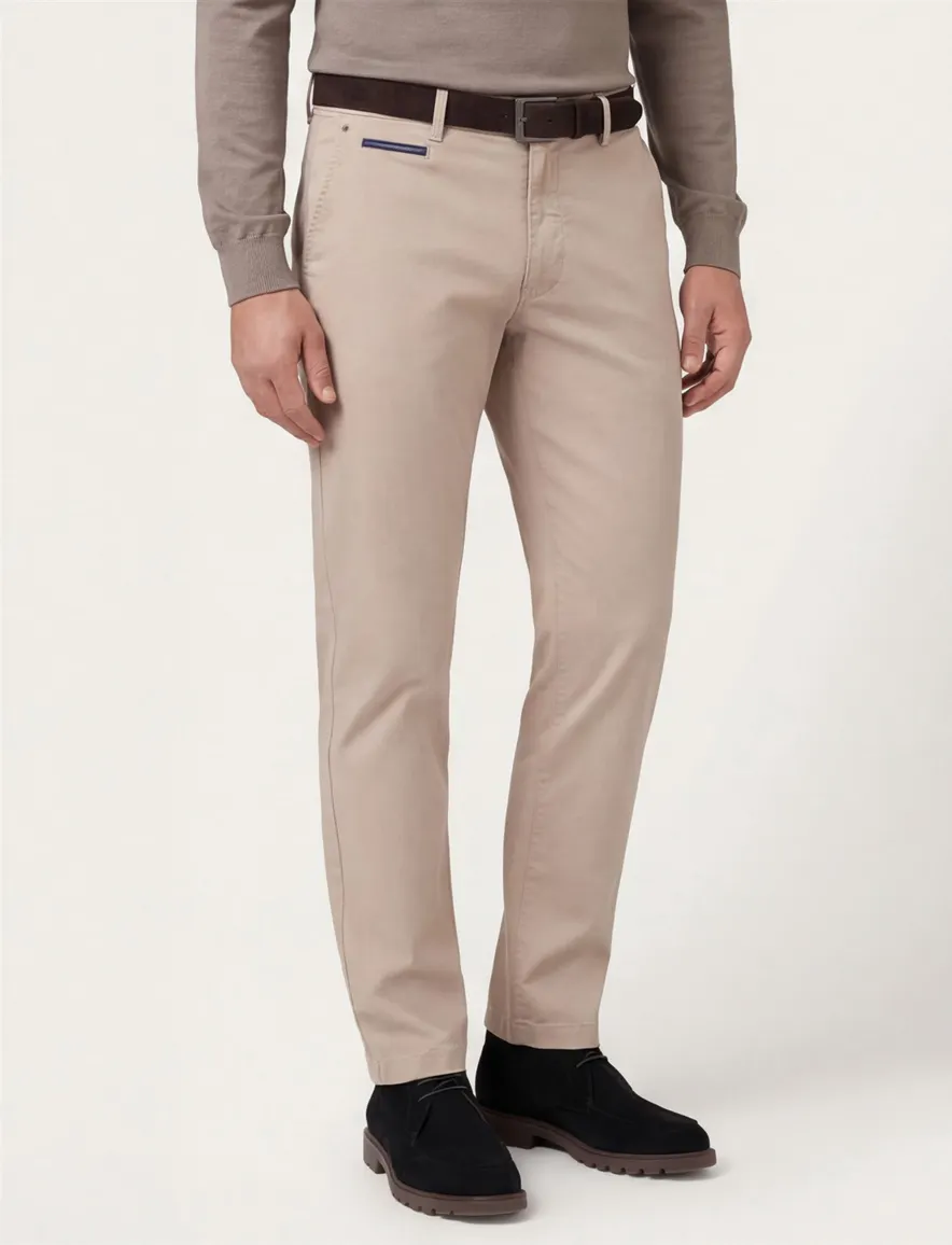 katoenen broek beige Gardeur Benny
