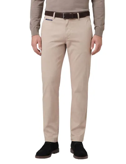 Gardeur Gardeur Benny katoenen flatfront broek beige