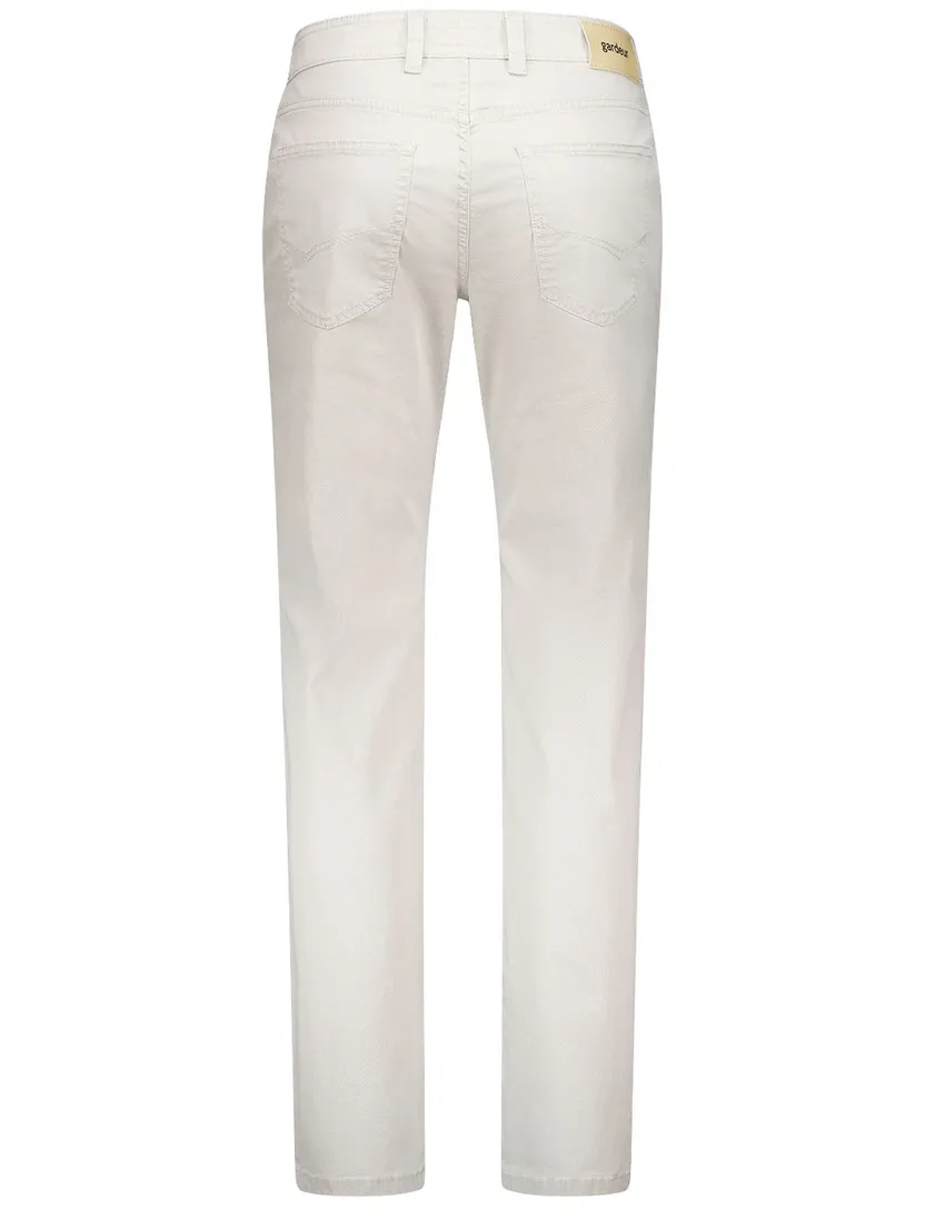 Gardeur broek 5-pocket katoen wit