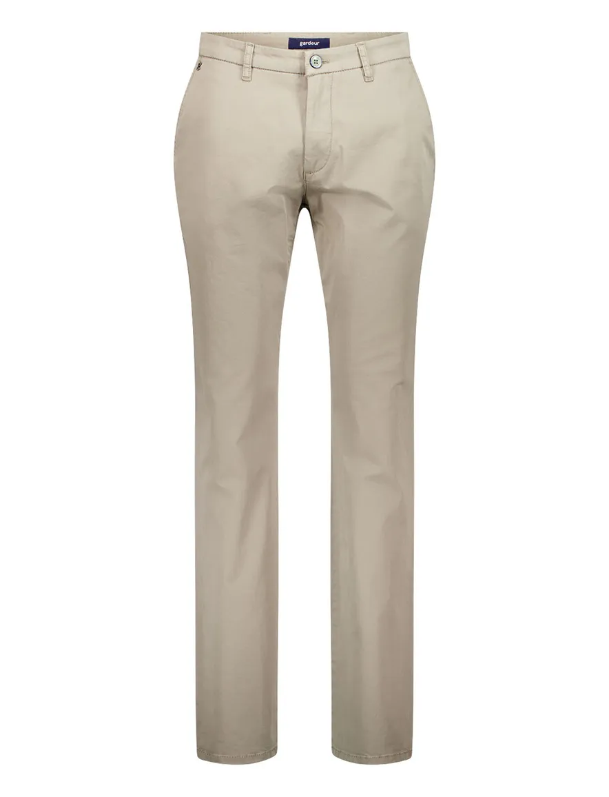 katoenen broek khaki Gardeur