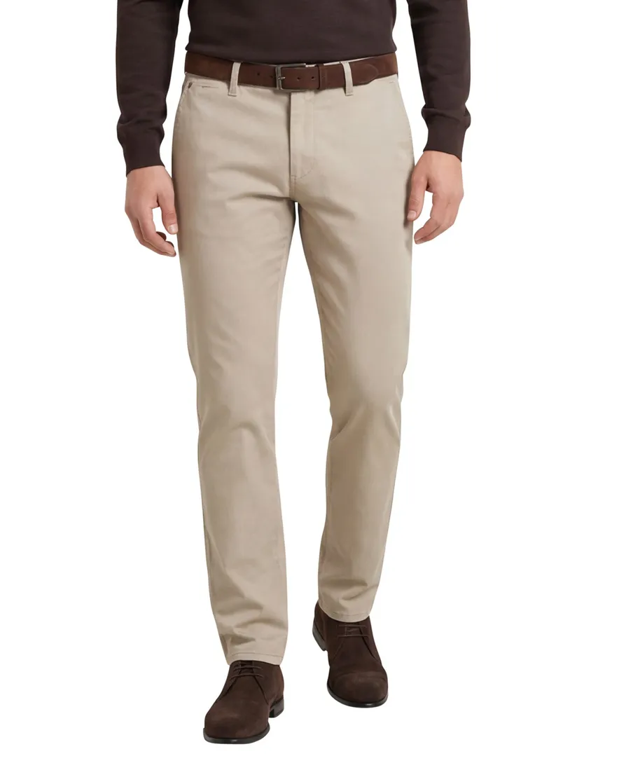 katoenen broek khaki Gardeur