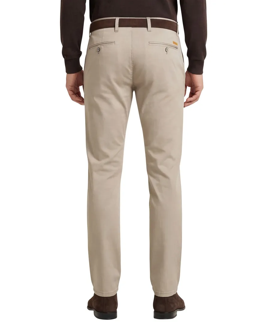 katoenen broek khaki Gardeur
