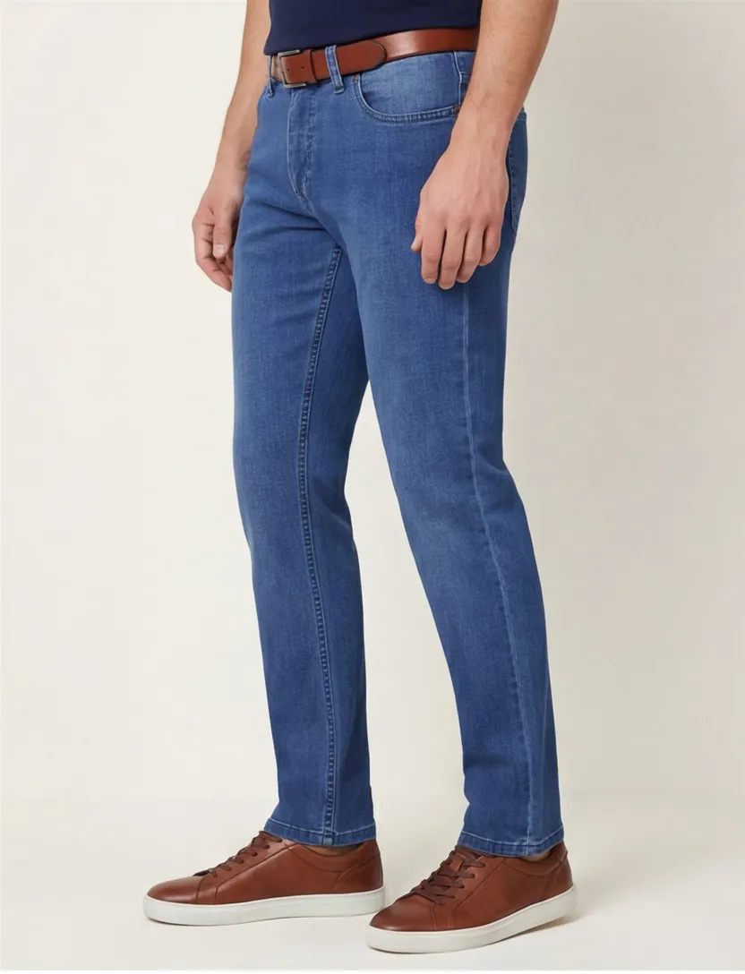 jeans Gardeur Sandro blauw 5-pocket