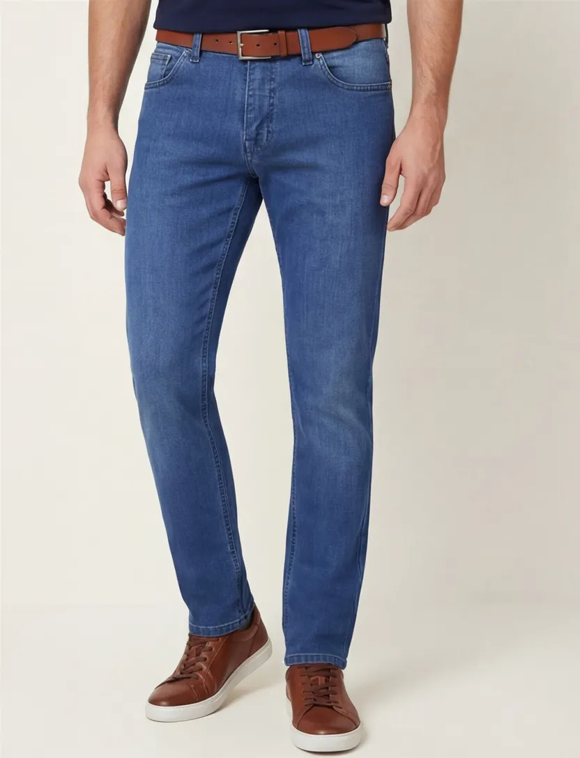 jeans Gardeur Sandro blauw 5-pocket