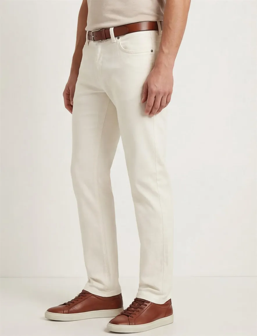 Gardeur Pantalon 5-p creme effen SANDRO