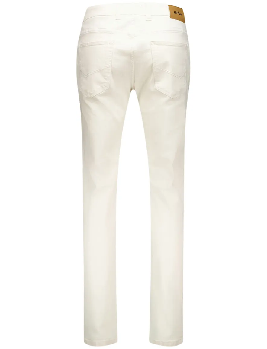 Gardeur Pantalon 5-p creme effen katoen