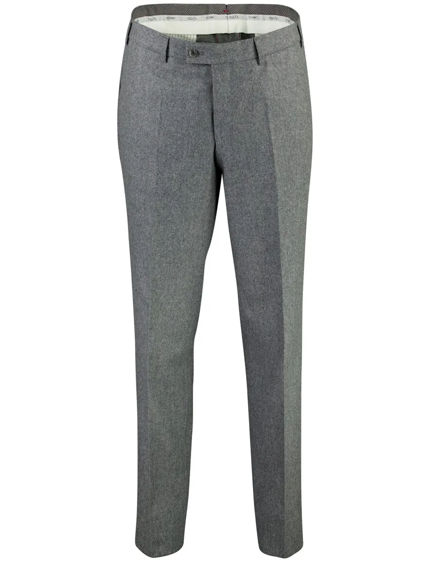 Broek Hiltl grijs gemêleerd wol normale fit