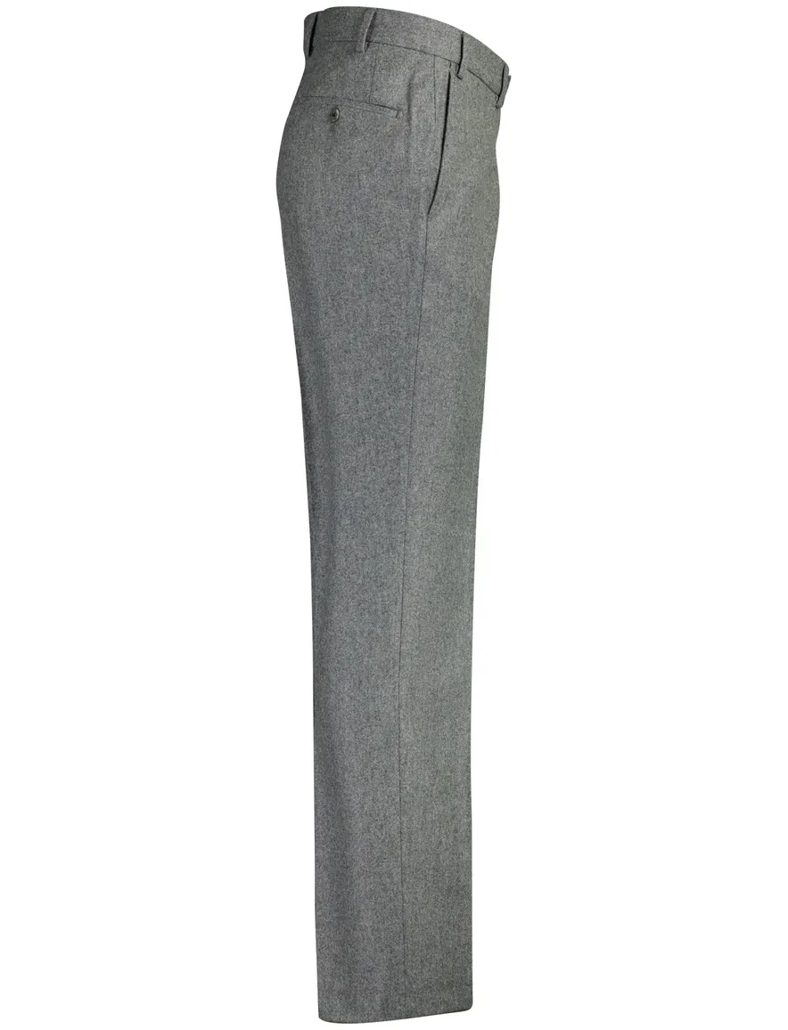 Broek Hiltl grijs gemêleerd wol normale fit