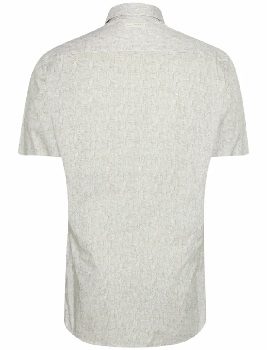 casual overhemd korte mouw beige A Fish Named Fred