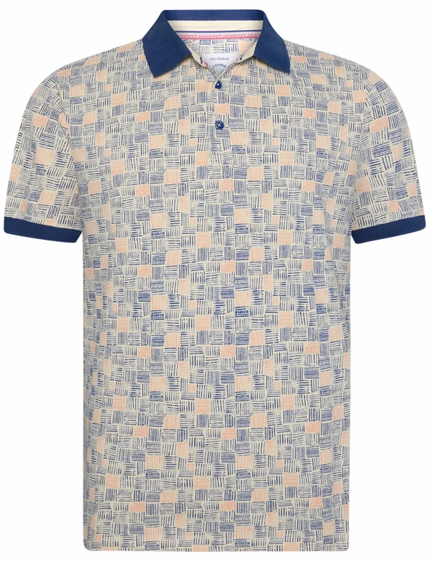 A Fish Named Fred poloshirt korte mouw donkerblauw