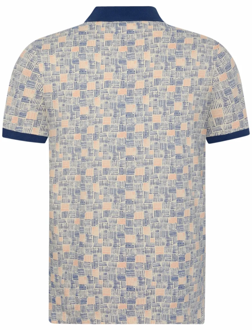 A Fish Named Fred poloshirt korte mouw donkerblauw