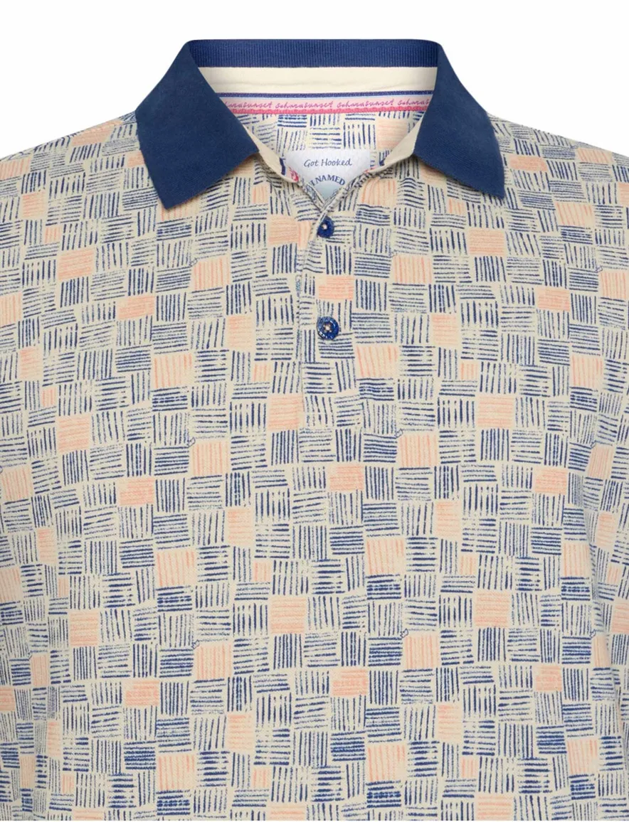 A Fish Named Fred poloshirt korte mouw donkerblauw