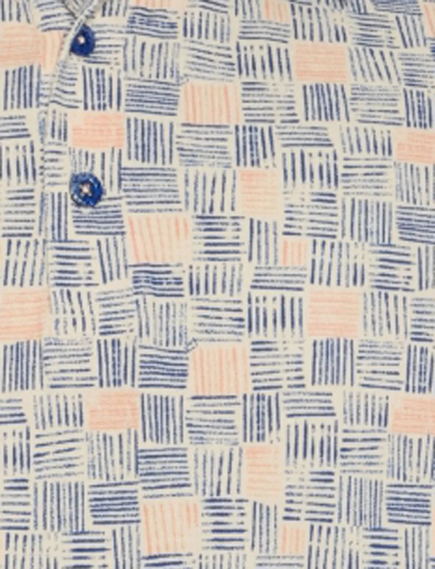 A Fish Named Fred poloshirt korte mouw donkerblauw