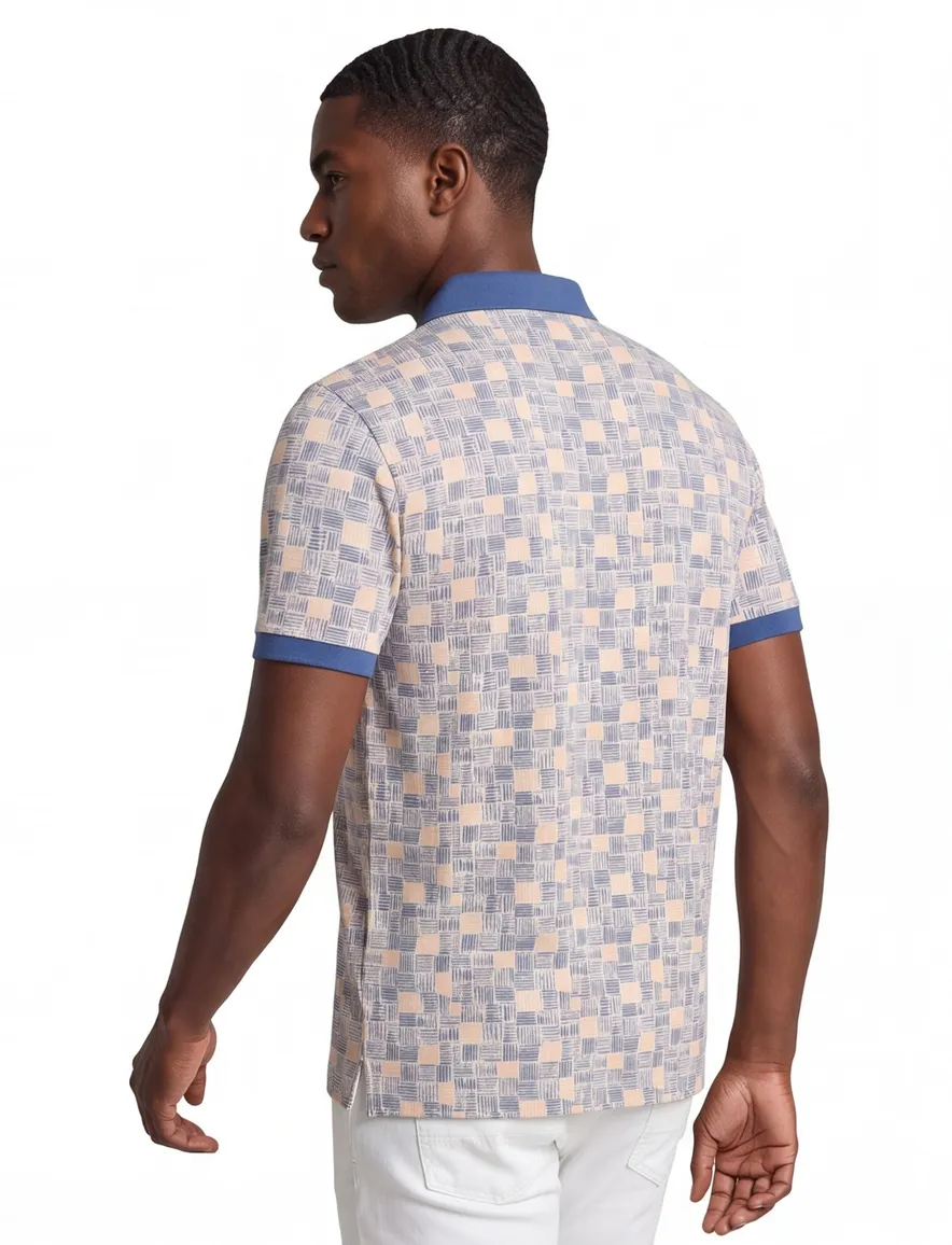 A Fish Named Fred poloshirt korte mouw donkerblauw