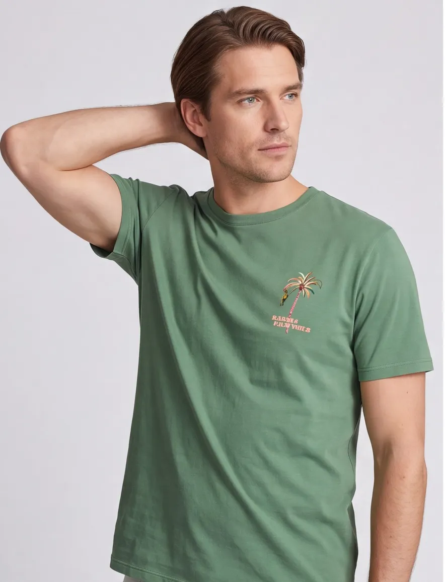 A Fish Named Fred T-shirt groen effen