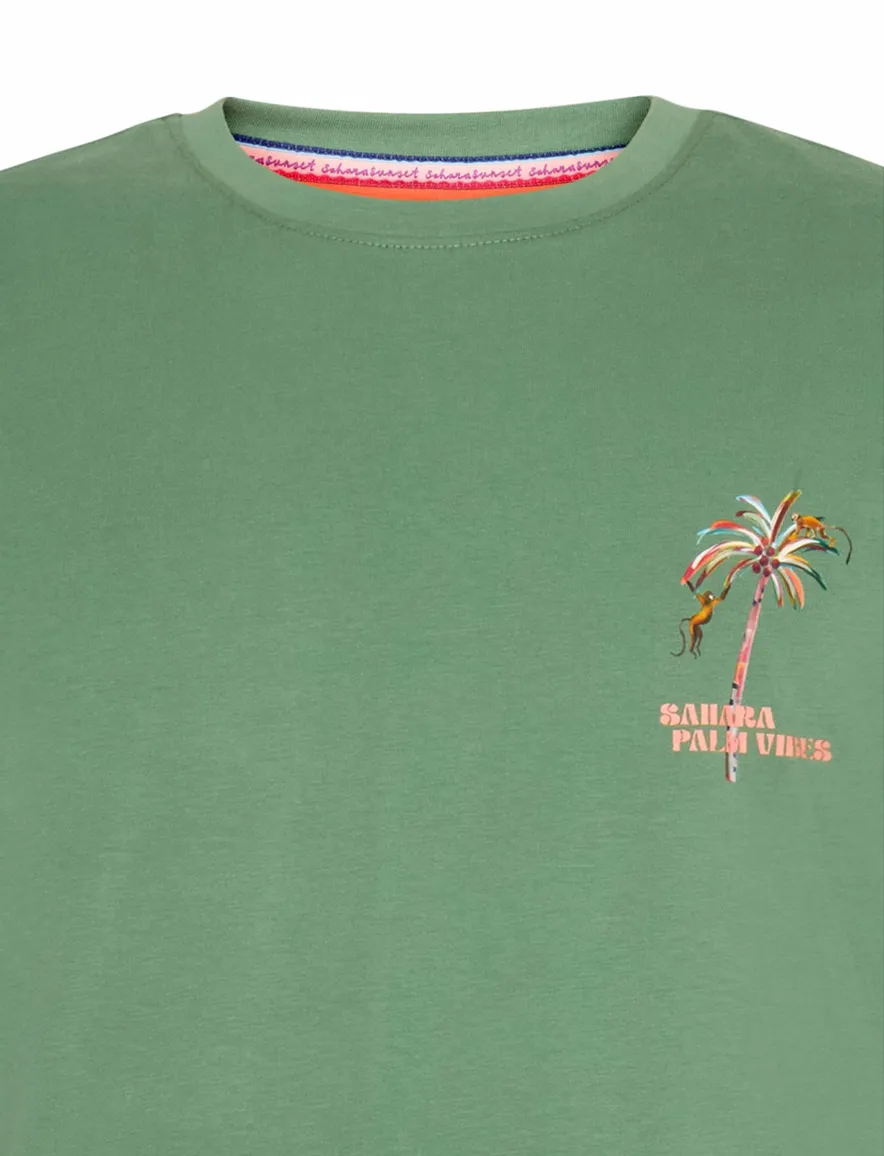 A Fish Named Fred T-shirt groen effen